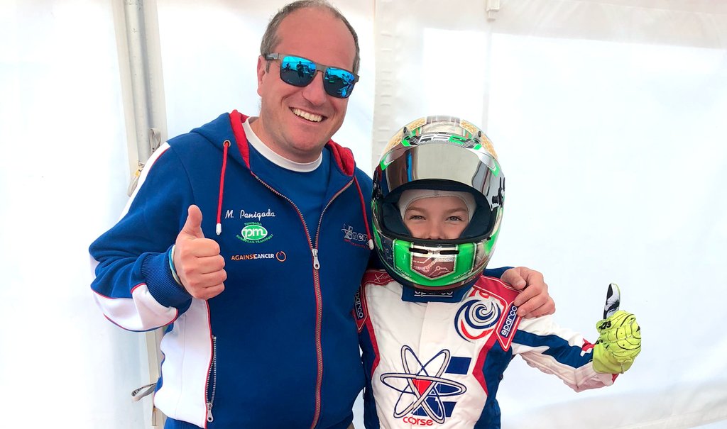 Mick Panigada, teamchef for Energy Corse, og Jonathan Weywadt